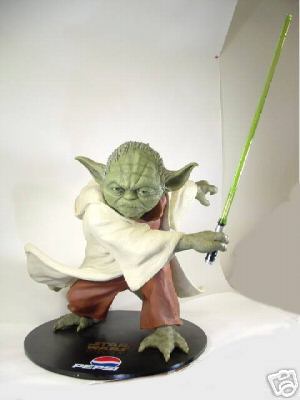 life size yoda pepsi display